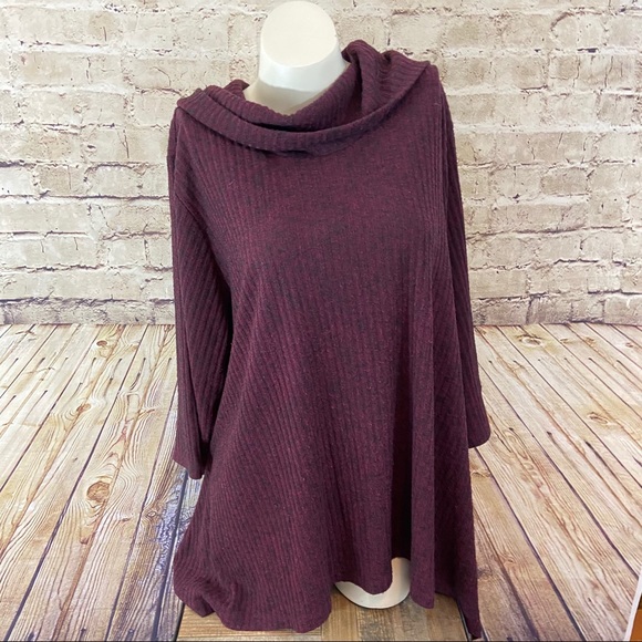 Catherine’s burgundy cowl neck sweater size 2X - Picture 5 of 7